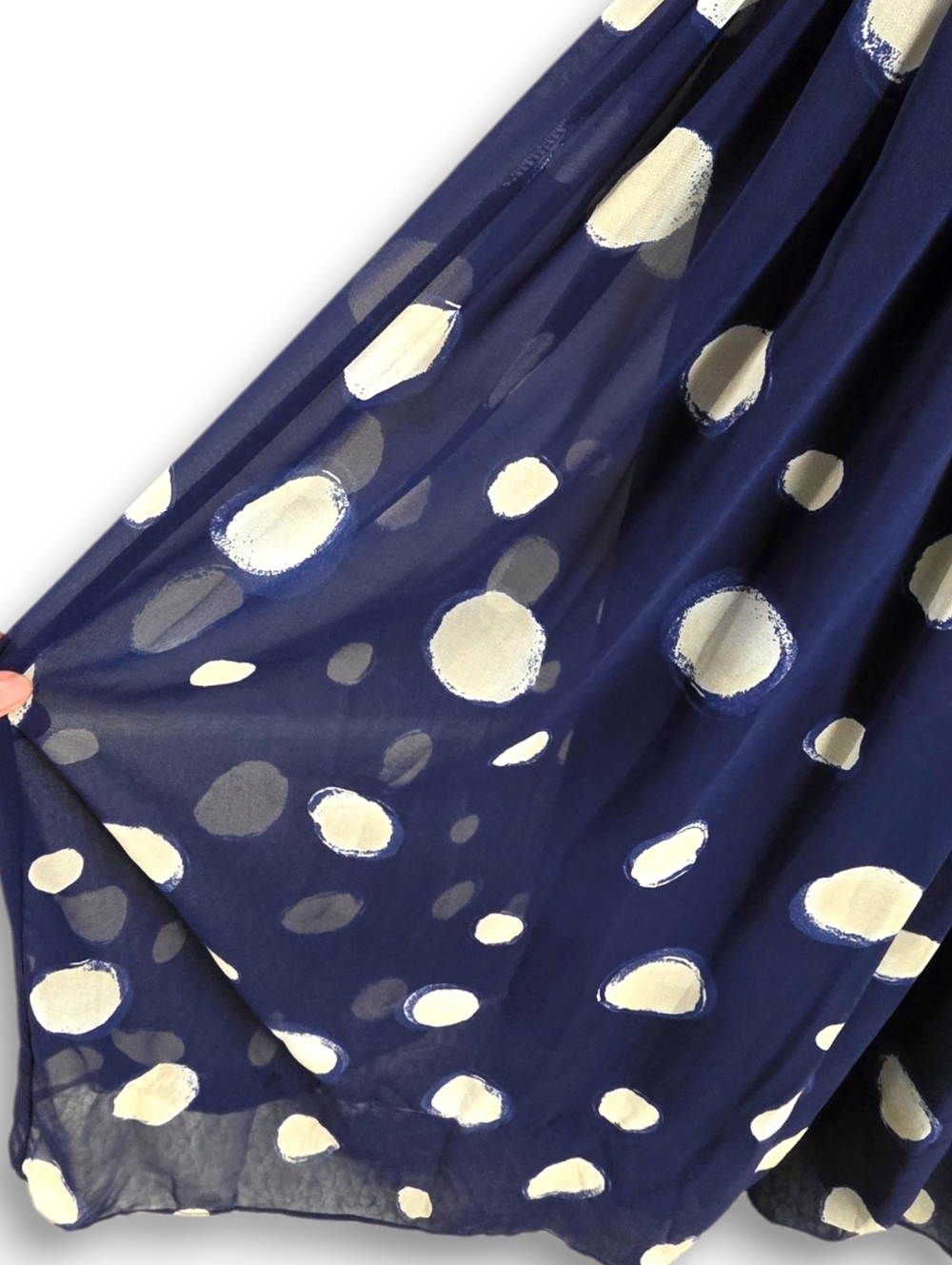 Polka Dot Halter Neck Flowy Maxi Dress - Picture 6 of 16